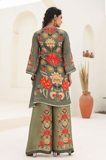 Picture of Divine Green Designer Co-Ord Set for Mehendi, Festivals, Sangeet, and Parties