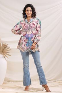 Picture of Captivating Light Pink Designer Kurtis for Hangouts, Sangeet, and Parties