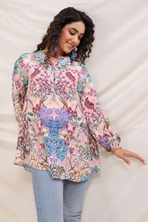 Picture of Captivating Light Pink Designer Kurtis for Hangouts, Sangeet, and Parties
