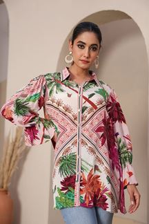 Picture of Enticing White Designer Kurtis for Hangouts, Sangeet, and Parties