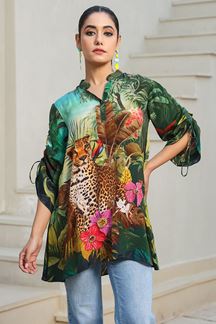 Picture of Irresistible Green Designer Kurtis for Mehendi, Hangouts, Sangeet, and Parties
