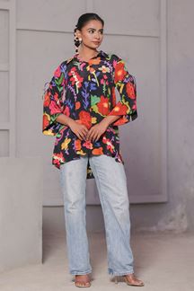 Picture of Delightful Black Designer Kurtis for Hangouts, Sangeet, and Parties