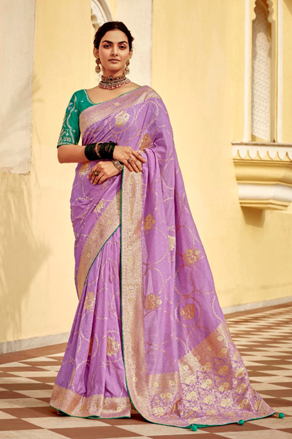Picture of Magnificent Dola Silk Designer Saree for Engagement, Reception, Festivals, Sangeet, and Parties