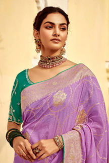 Picture of Magnificent Dola Silk Designer Saree for Engagement, Reception, Festivals, Sangeet, and Parties