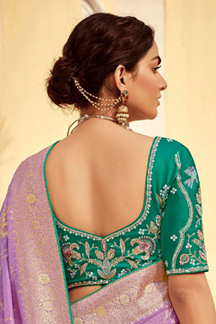 Picture of Magnificent Dola Silk Designer Saree for Engagement, Reception, Festivals, Sangeet, and Parties
