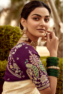 Picture of Impressive Dola Silk Designer Saree for Engagement, Reception, Festivals, Sangeet, and Parties