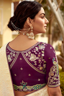 Picture of Impressive Dola Silk Designer Saree for Engagement, Reception, Festivals, Sangeet, and Parties