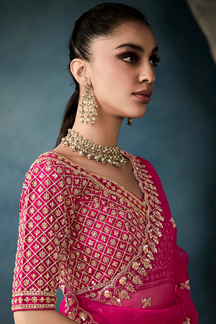 Picture of Ethnic Tissue Designer Saree for Engagement, Reception, Festivals, Sangeet, and Parties