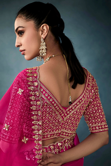 Picture of Ethnic Tissue Designer Saree for Engagement, Reception, Festivals, Sangeet, and Parties