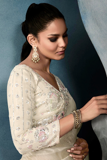 Picture of Royal Tissue Designer Saree for Sangeet and Parties
