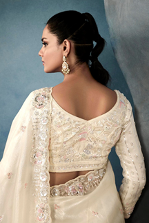Picture of Royal Tissue Designer Saree for Sangeet and Parties