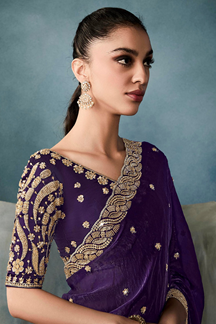 Picture of Captivating Tissue Designer Saree for Engagement, Reception, Festivals, Sangeet, and Parties