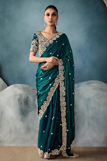 Picture of Fascinating Tissue Designer Saree for Engagement, Reception, Festivals, Sangeet, and Parties