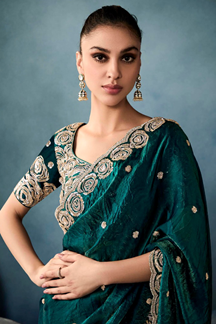 Picture of Fascinating Tissue Designer Saree for Engagement, Reception, Festivals, Sangeet, and Parties