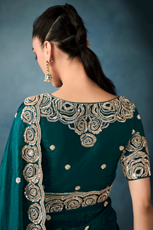 Picture of Fascinating Tissue Designer Saree for Engagement, Reception, Festivals, Sangeet, and Parties