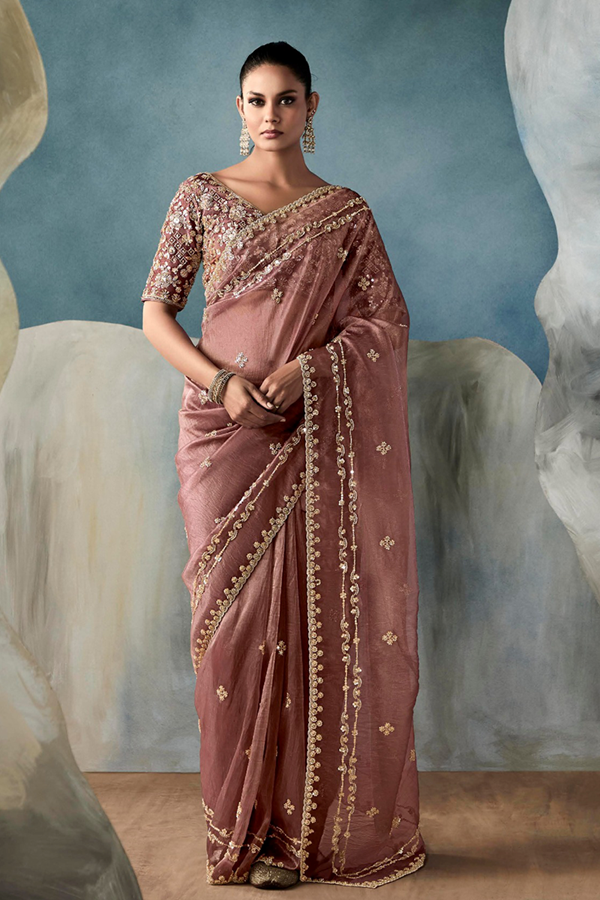 Picture of Creative Tissue Designer Saree for Engagement, Reception, Festivals, Sangeet, and Parties