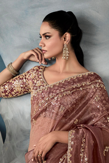 Picture of Creative Tissue Designer Saree for Engagement, Reception, Festivals, Sangeet, and Parties