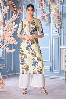 Picture of Astounding Green Designer Kurtis for Festivals, Hangouts, Sangeet, and Parties