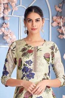 Picture of Astounding Green Designer Kurtis for Festivals, Hangouts, Sangeet, and Parties
