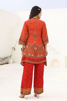 Picture of  Alluring Red Designer Kurtis for Hangouts, Sangeet, and Parties