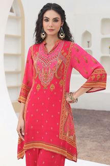 Picture of  Breathtaking Pink Designer Kurtis for Hangouts, Sangeet, and Parties