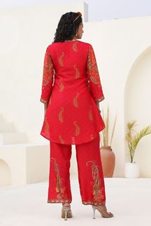 Picture of  Charismatic Red Designer Kurtis for Hangouts, Sangeet, and Parties