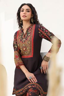 Picture of  Smashing Black Designer Kurtis for Hangouts, Sangeet, and Parties