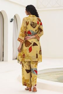 Picture of  Spectacular Mustard Designer Kurtis for Haldi, Hangouts, Sangeet, and Parties
