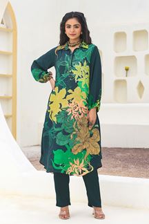 Picture of  Outstanding Green Designer Kurtis for Mehendi, Hangouts, Sangeet, and Parties