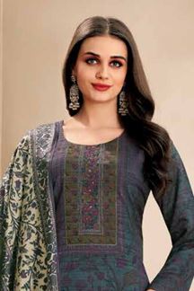 Picture of  Alluring Teal Designer Straight Cut Suit for Festivals, Sangeet, and Parties