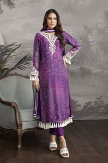Picture of Smashing Purple Designer Straight Cut Suit for Festivals, Sangeet, and Parties