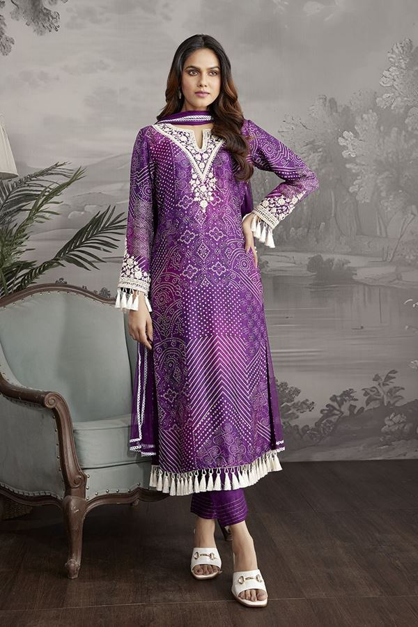 Picture of Smashing Purple Designer Straight Cut Suit for Festivals, Sangeet, and Parties