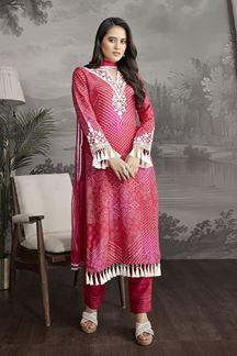 Picture of Outstanding Pink Designer Straight Cut Suit for Festivals, Sangeet, and Parties
