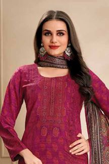 Picture of  Aesthetic Dark Pink Designer Straight Cut Suit for Festivals, Sangeet, and Parties