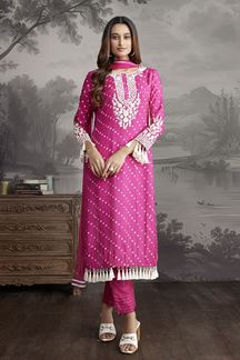 Picture of Amazing Pink Designer Straight Cut Suit for Festivals, Sangeet, and Parties