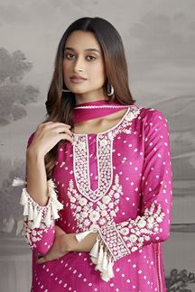 Picture of Amazing Pink Designer Straight Cut Suit for Festivals, Sangeet, and Parties