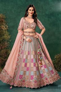 Picture of Royal Multi and Pink Designer Wedding Lehenga Choli for Engagement, Wedding, Reception, Sangeet, and Parties
