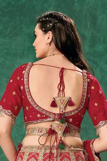 Picture of Lovely Multi and Red Designer Wedding Lehenga Choli for Wedding and Reception