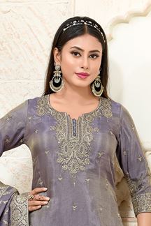 Picture of  Royal Light Purple Designer Palazzo Suit for Engagement, Reception, Festivals, Sangeet, and Parties