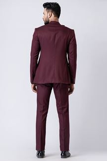 Picture of Impressive Wine Designer Jodhpuri Suit for Engagement, Reception, Wedding, Sangeet, and Parties