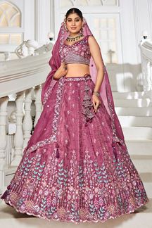 Picture of Delightful Burgundy Designer Indo-Western Lehenga Choli for Engagement and Reception