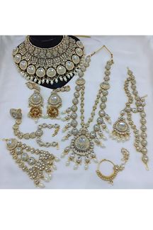 Picture of  Aesthetic White Designer Bridal Necklace Set for Sangeet, Wedding, and Reception