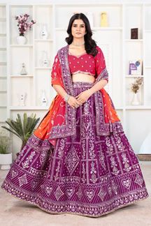 Picture of Flawless Pink and Magenta Designer Wedding Lehenga Choli for Wedding and Reception