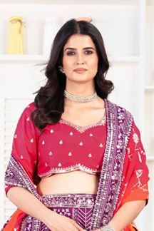 Picture of Flawless Pink and Magenta Designer Wedding Lehenga Choli for Wedding and Reception