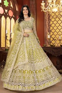 Picture of Astounding Mint Green Designer Wedding Lehenga Choli for Engagement and Reception