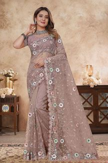 Picture of  Charismatic Net Designer Saree for Engagement, Reception, and Parties