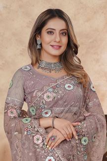 Picture of  Charismatic Net Designer Saree for Engagement, Reception, and Parties