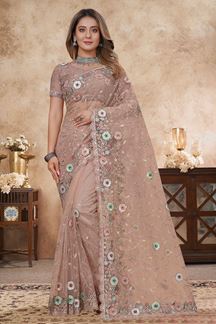 Picture of  Outstanding Net Designer Saree for Engagement, Reception, and Parties