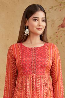 Picture of Exuberant Pink Designer Straight Cut Suit for Festivals, Sangeet, and Parties