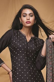 Picture of Marvelous Black Designer Straight Cut Suit for Hangouts, Sangeet, and Parties